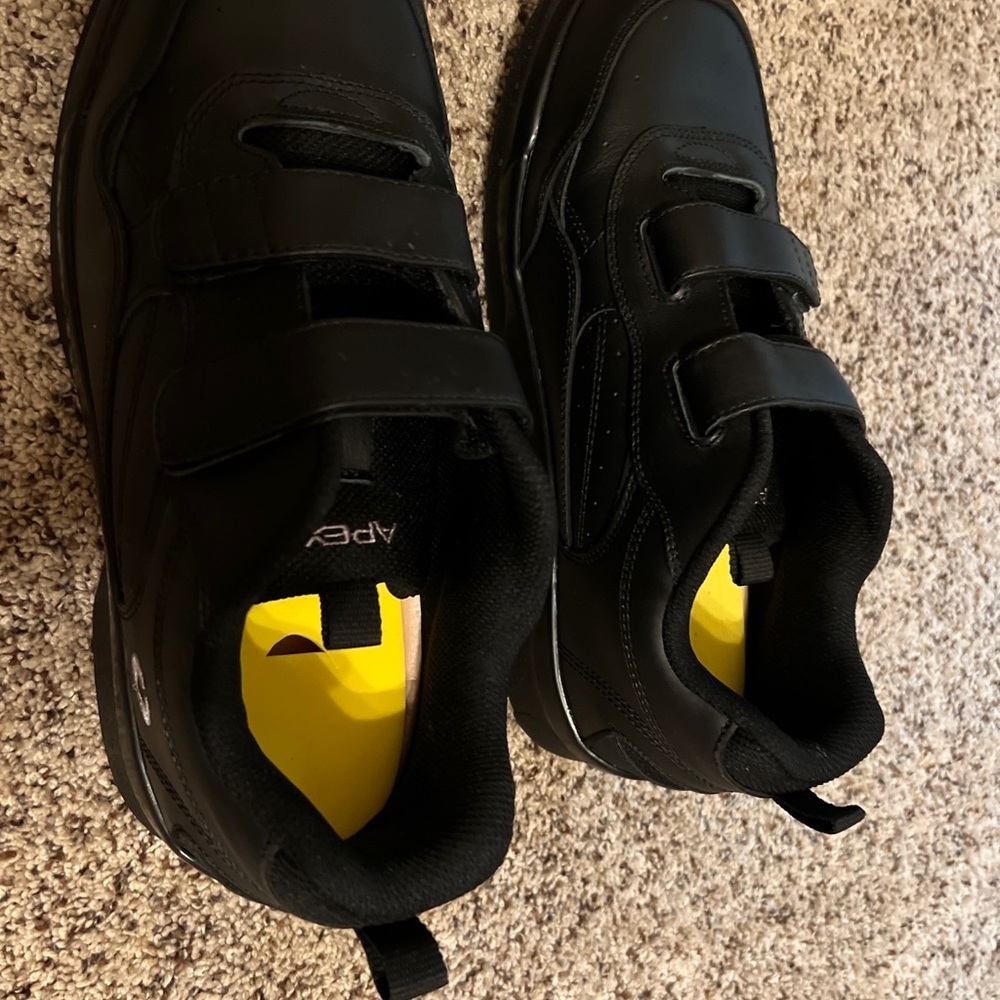 Apex G8010M Men's Athletic Shoe Black Leather Double Strap Size 11 X-Wide - Picture 4 of 14